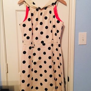 Adorable polka dot cream and black dress